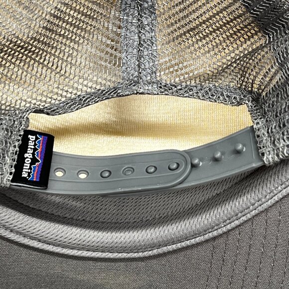 Patagonia Fitz Roy Bar Interstate Hat Foam Mesh Snapback White Gray Trucker - Picture 10 of 10